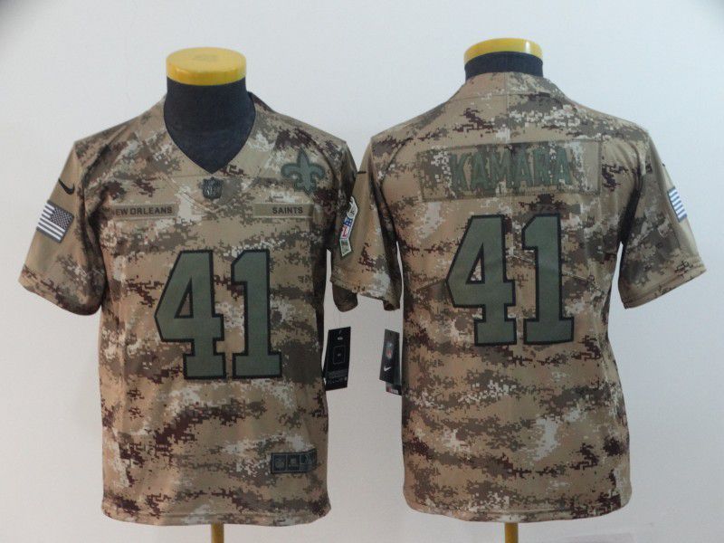 Youth New Orleans Saints #41 Kamara Nike Camo Salute to Service Limited NFL Jersey->youth nfl jersey->Youth Jersey